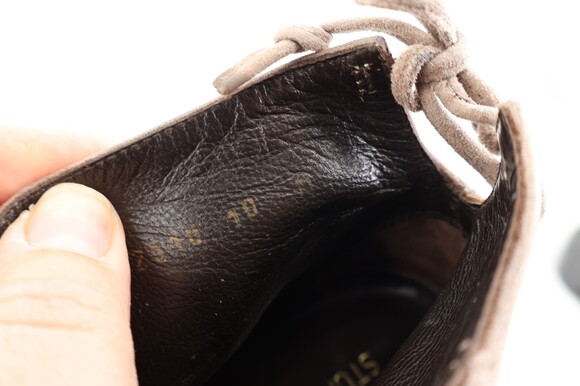 Stuart Weitzman Ankle Boots Women's Size 10 Beige Suede Stretchy Booties - Picture 11 of 12